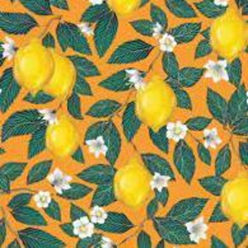 Windham Fabrics Just Fruit Lemons on Orange 53314-5