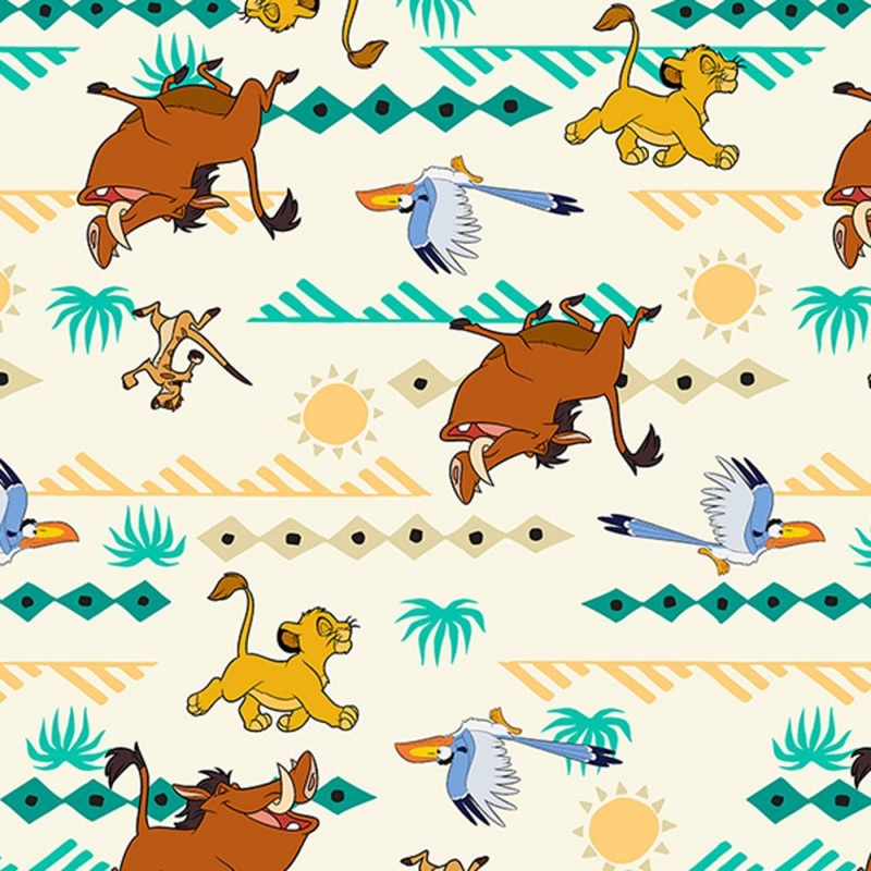 $35 Whole 5 Yard Cut - Disney Lion King Simba Geo Prints - Springs Creative