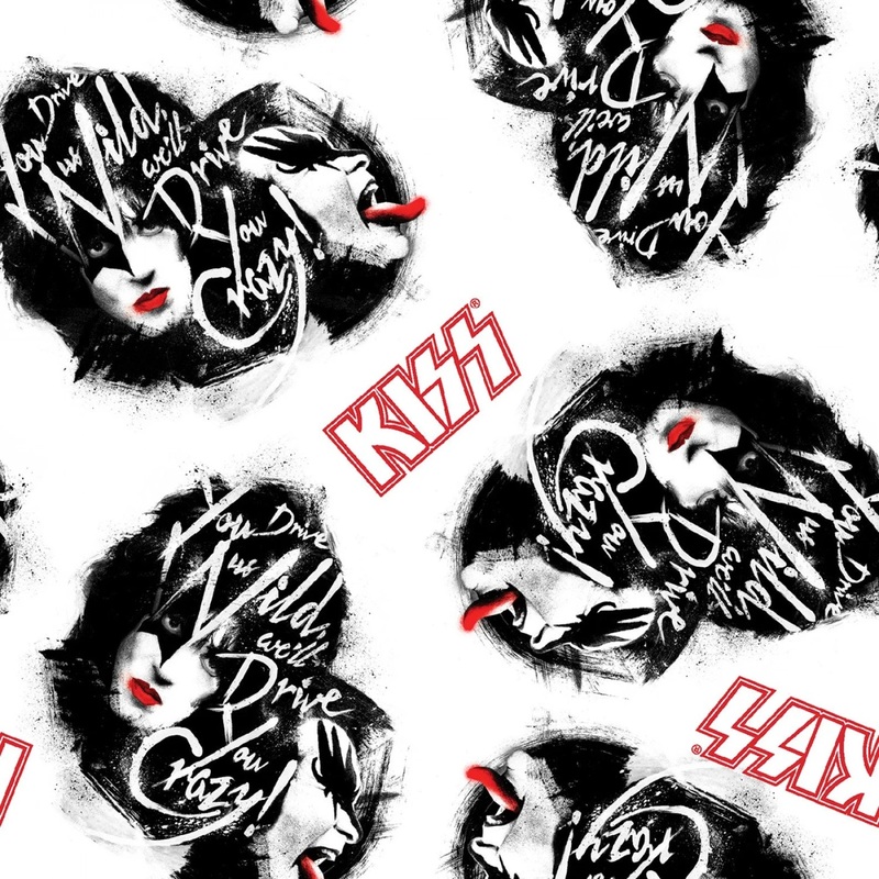 $35 Whole 5 Yard Cut - KISS Live Drive You Crazy - Springs Creative