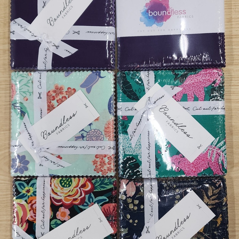 Charm Pack Bundle of Seven Packs. Seven 42 Pieces - 5 in x 5 in FH