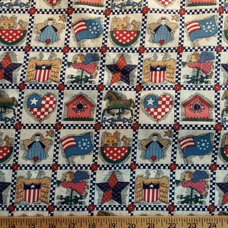 Concord House Quilters Folk Art 4547 Squares Cream