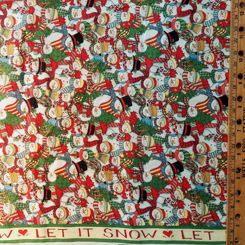 Fabric Traditions Xmas Collection 2346R Snowmen Border Print
