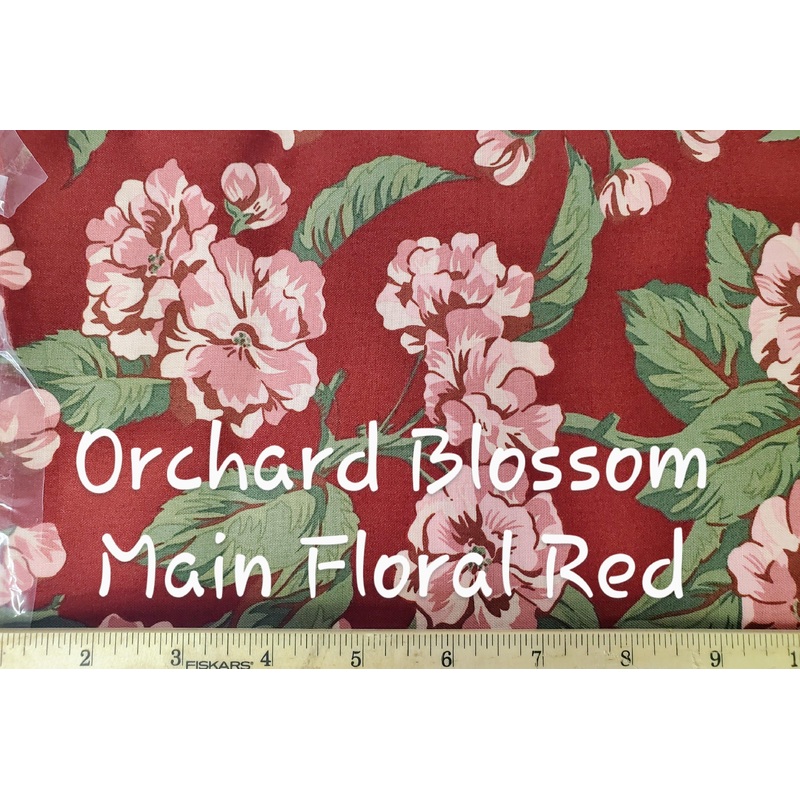 Orchard Blossom Main Floral Red