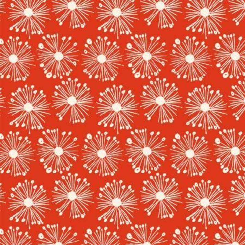 Windham Fabrics Hand Picked Red Burst Organic Cotton