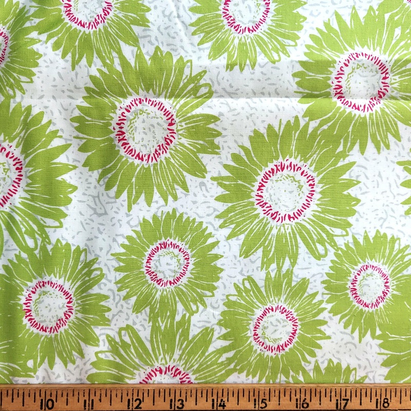 Windham Fabrics Makers Home Green Sunflower