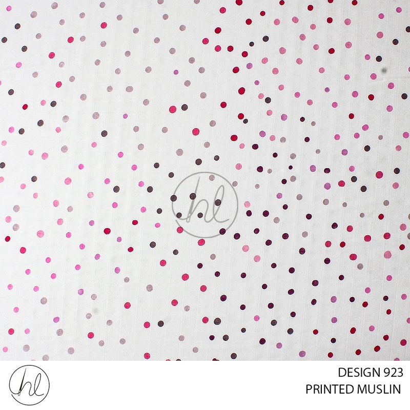 C/D MUSLIN PRT DOTS 400 PINK ROLL 001 1