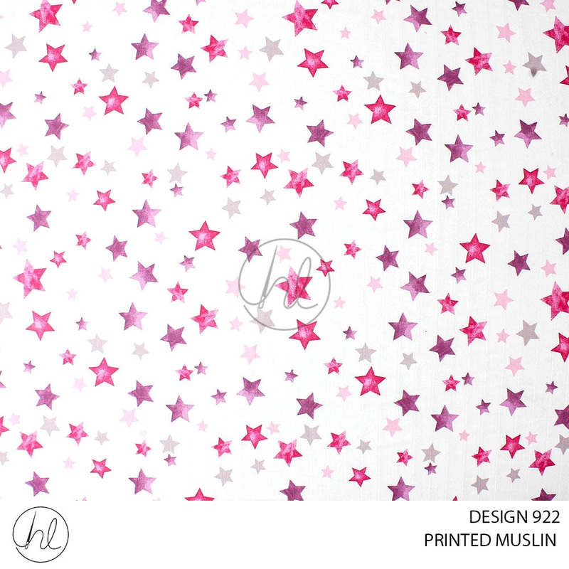 C/D MUSLIN PRT STARS 400 PURPLE ROLL 001 1