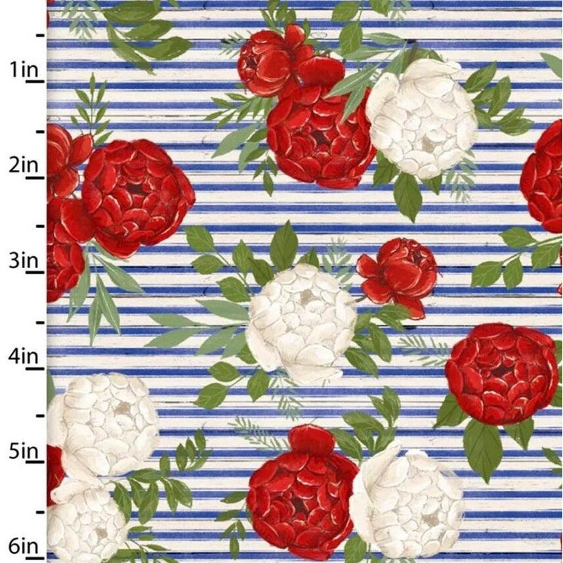 Heart of America Rose Bloom Stripe