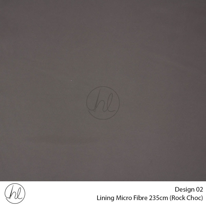 Microfibre Lining Design 02 Rock Choc 235cm Wide Per m