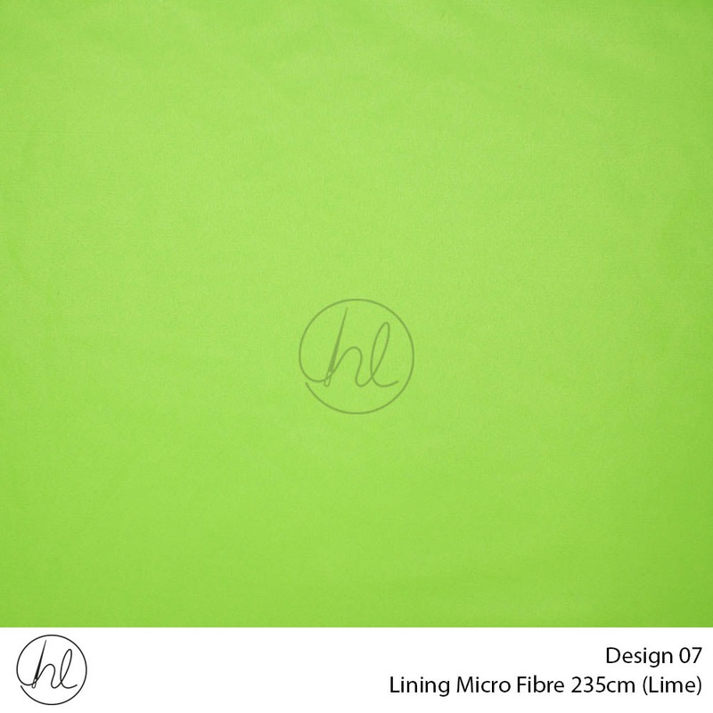 Microfibre Lining Design 07 Lime 235cm Wide Per m