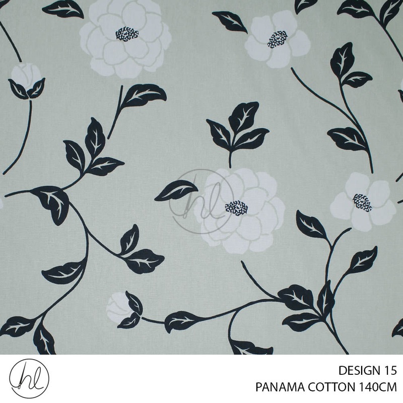 PANAMA COTTON CANVAS BUY10M OR MORE R69.99 PM DESIGN 15 140CM PER M BLACK