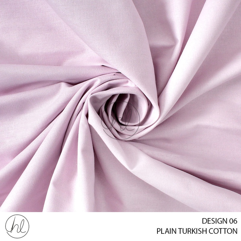PLAIN TURKISH COTTON DESIGN 06 LILAC 235CM PER M