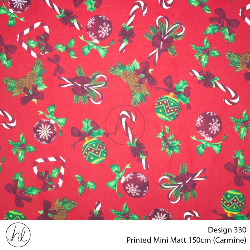 Printed Mini Matt Design 330 150cm Per m Carmine fabric