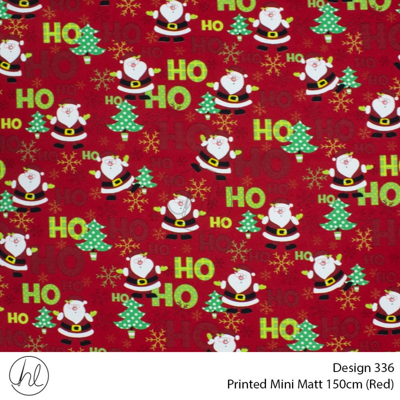 Printed Mini Matt Design 336 150cm Per m Red fabric