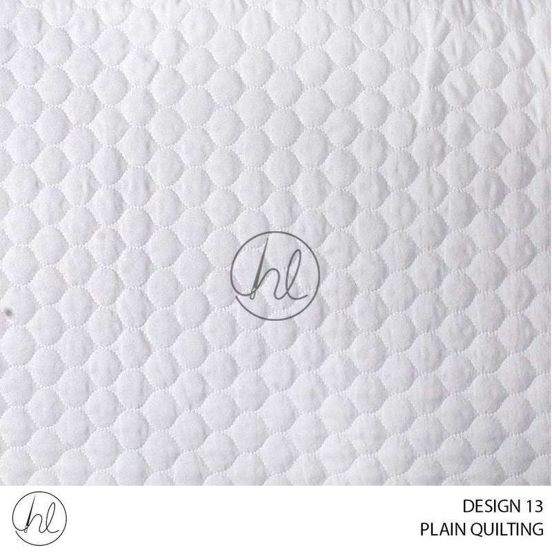 QUILTING PLAIN DESIGN 13 WHITE 235CM WIDE PER M