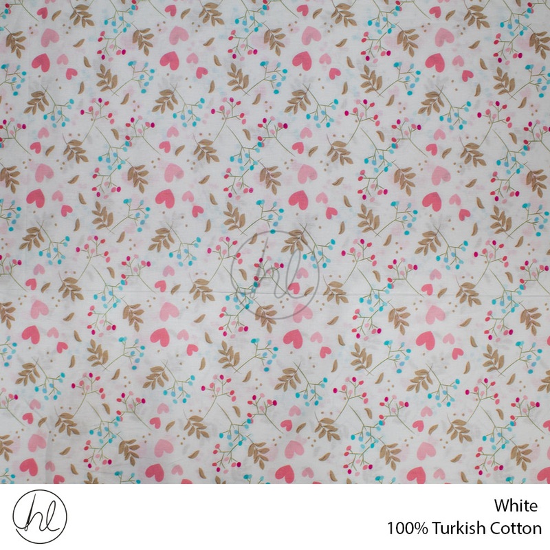 100% Cotton Prt Heart/Leaves