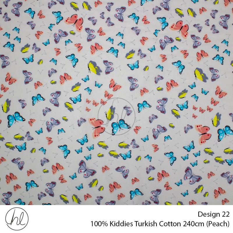 100% Kiddies Turkish Cotton Design 22 240cm Per M Peach
