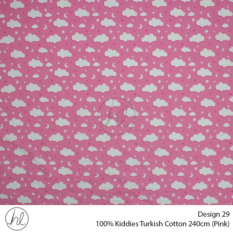 100% Kiddies Turkish Cotton Design 29 240cm Per M Pink