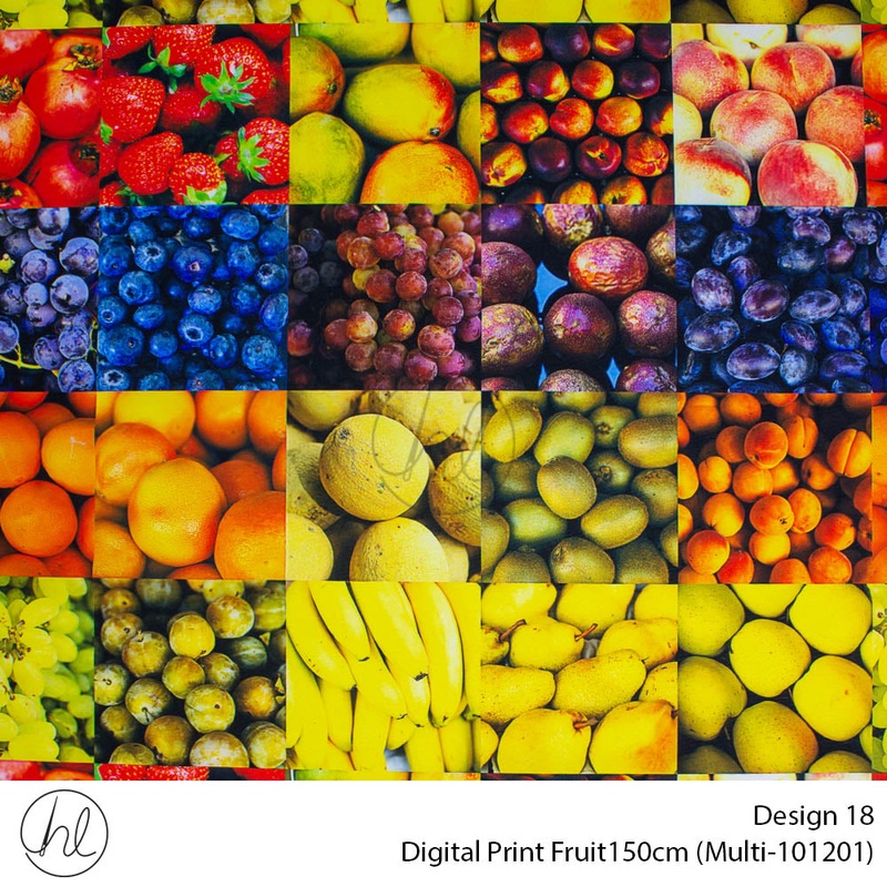 Digital Print Fruits Fabric Design 18 150cm Per m Multi