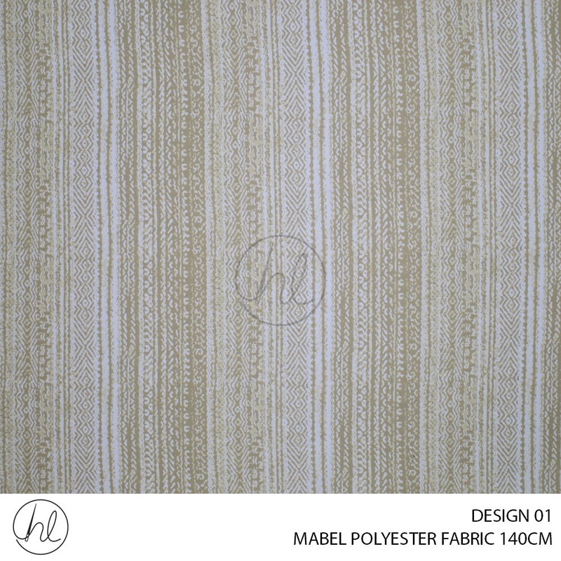MABEL POLYESTER FABRIC DESIGN 01 140CM PER M BEIGE