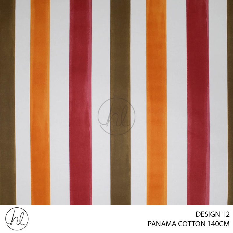 PANAMA COTTON CANVAS BUY10M OR MORE R69.99 PM DESIGN 12 140CM PER M ORANGE