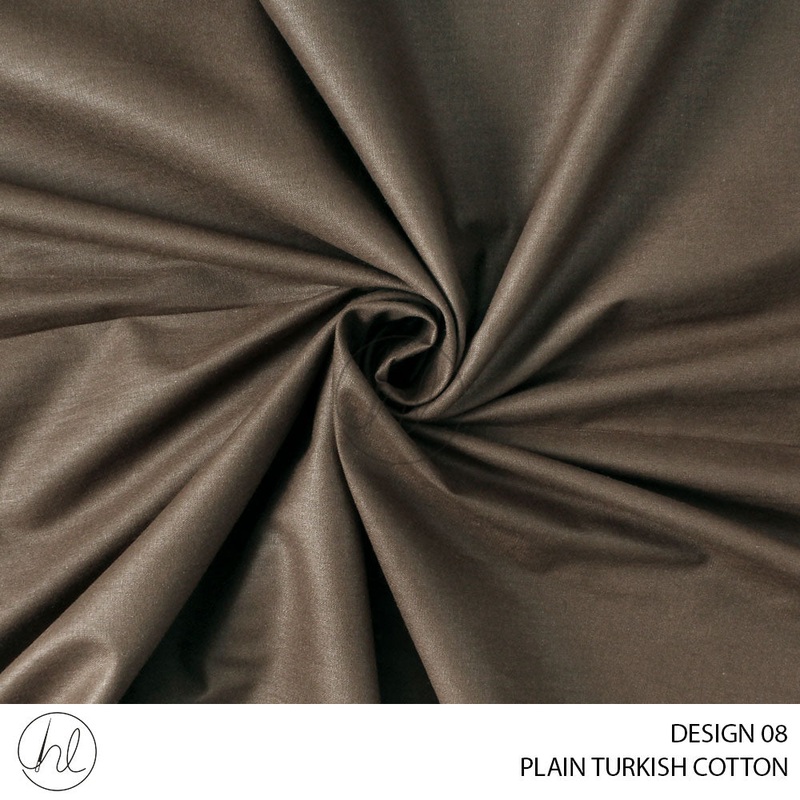 PLAIN TURKISH COTTON DESIGN 08 CHOCOLATE 235CM PER M