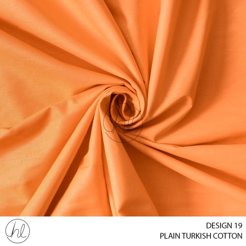PLAIN TURKISH COTTON DESIGN 19 ORANGE 235CM  PER M