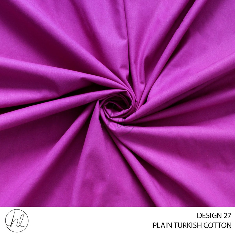 PLAIN TURKISH COTTON DESIGN 27 FUSCHIA 235CM PER M