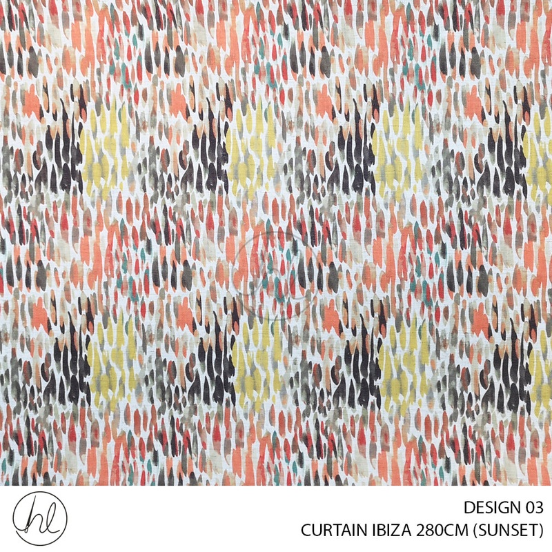 PRINTED COTTON IBIZA PER M DESIGN 03 SUNSET 280CM WIDE