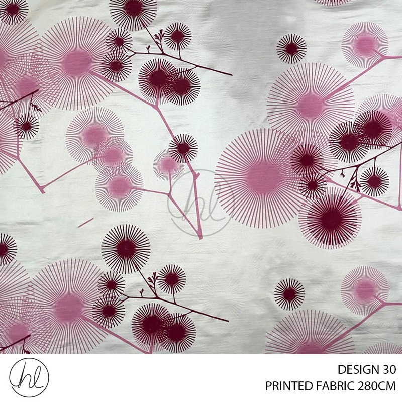 PRINTED FABRIC DESIGN 30 280CM PER M BUY 20M OR MORE FOR R69.99