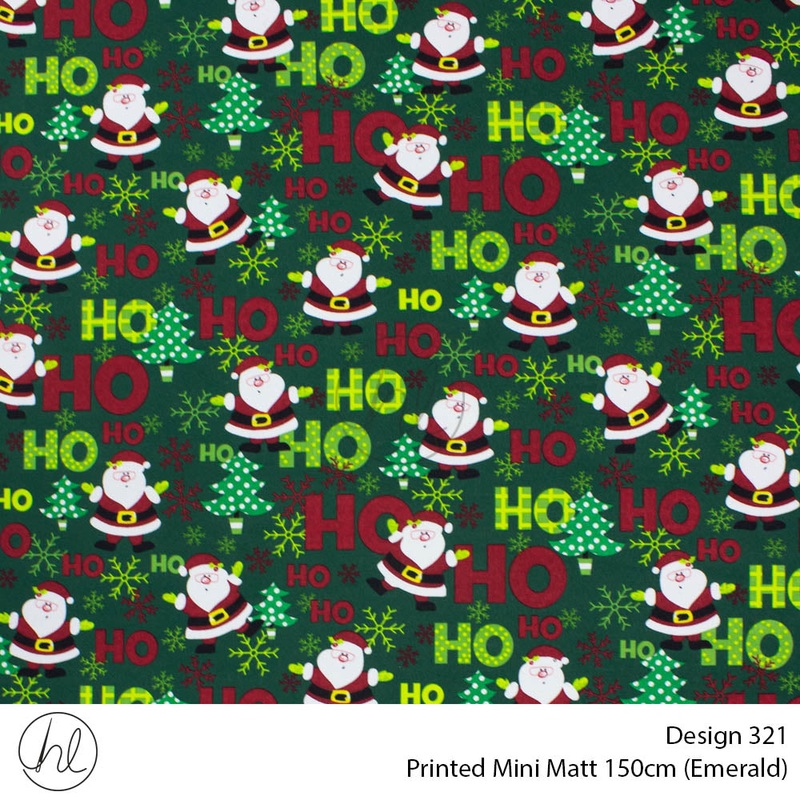 Printed Mini Matt Design 321 150cm Per m Emerald fabric