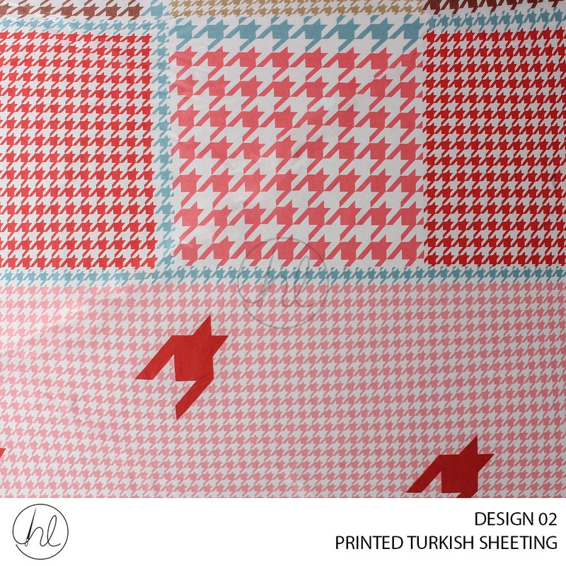 PRINTED TURKISH SHEETING 51 DESIGN 02 IDIL 240CM WIDE PER M
