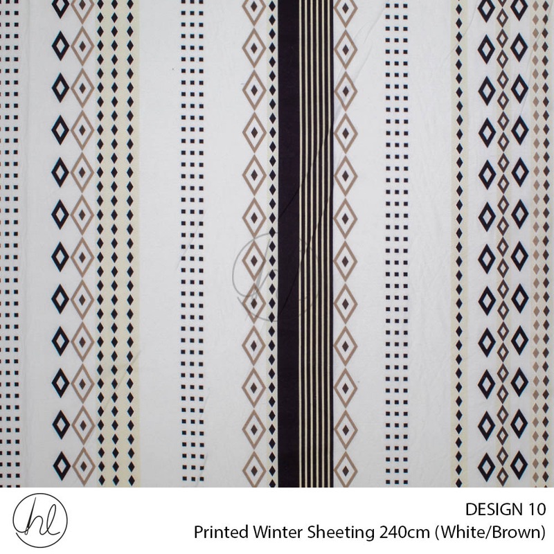 Printed Winter Sheeting Design 10 Cream/Beige 240cm Wide