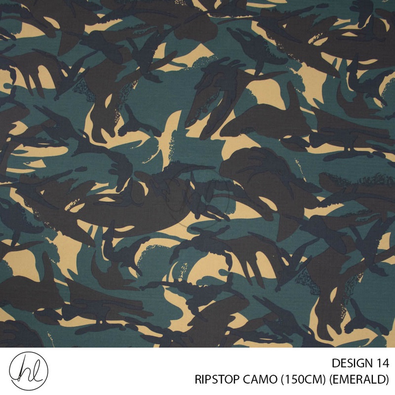 RIPSTOP CAMO DESIGN 14 150CM PER M DUSK