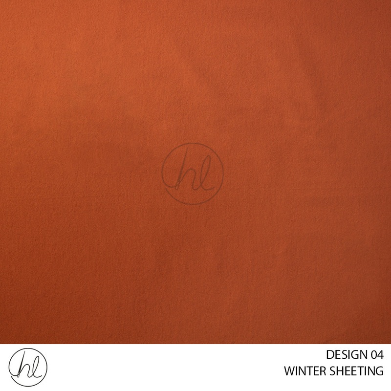 WINTER SHEETING 6 DESIGN 04 RUST 240CM WIDE PER M