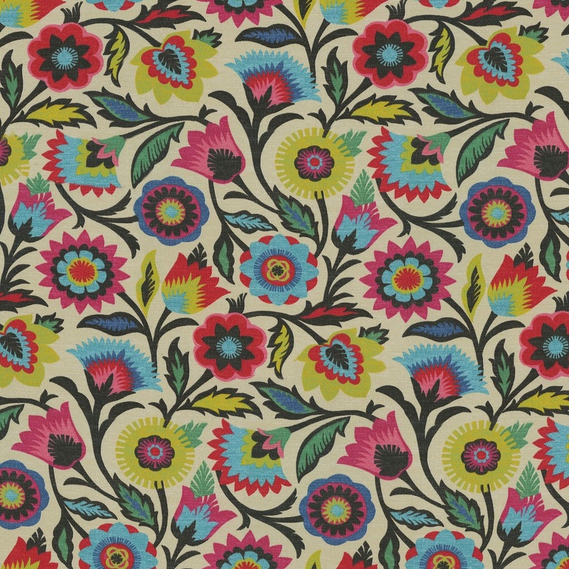 Fiesta Floral Indoor/Outdoor Fabric in Desert Flower