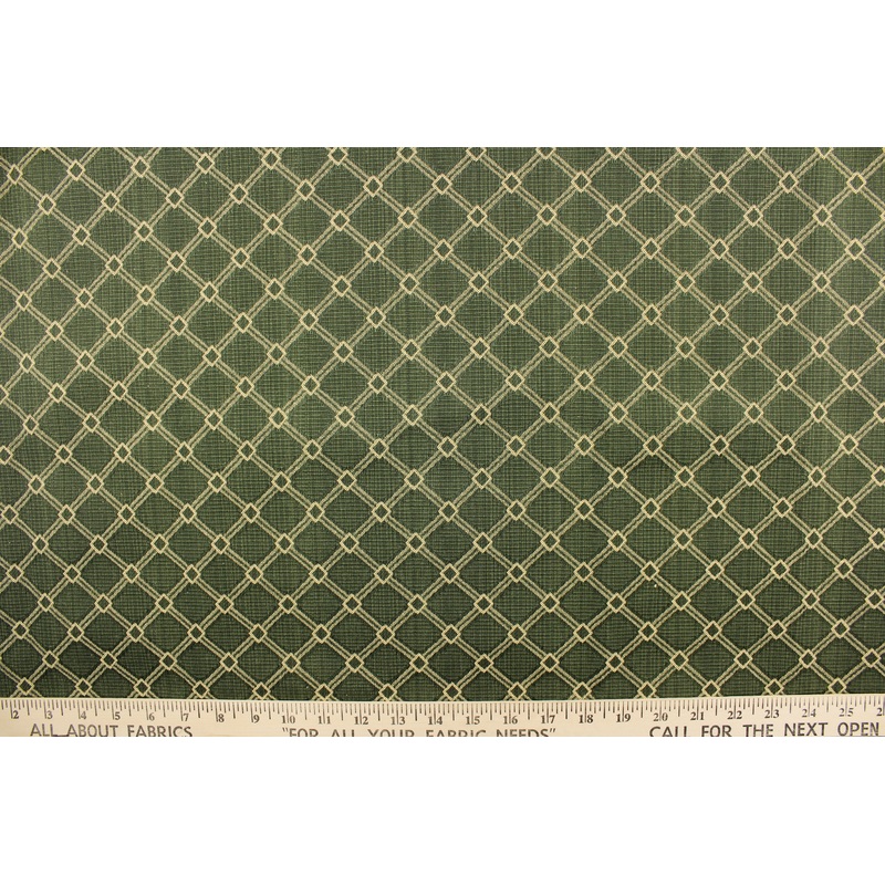 Geometric Jacquard Fabric in Jade