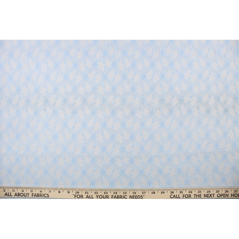 Lace Woven Floral Stem in Baby Blue