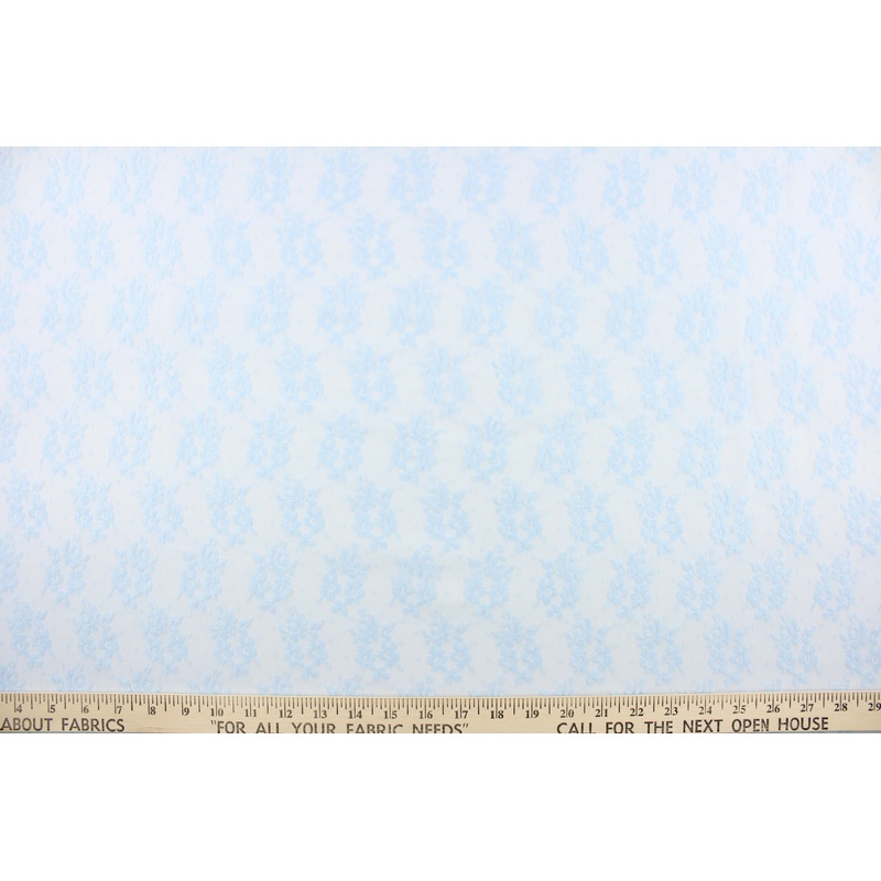 Lace Woven Small Floral in Baby Blue