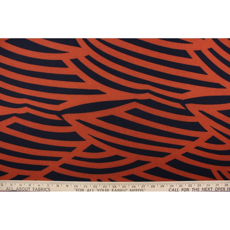 Lycra Jersey Knit Fabric in Pumpkin Stripe
