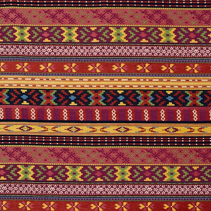Robert Allen Pueblo Stripe Tapestry Fabric in Tomato