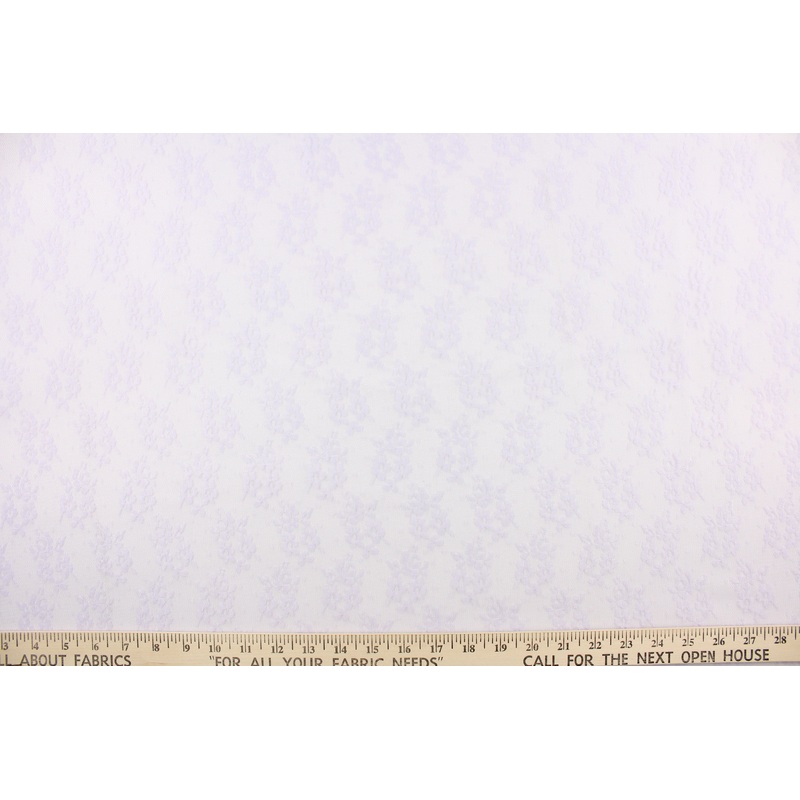 Woven Floral Lace Fabric in Lavender