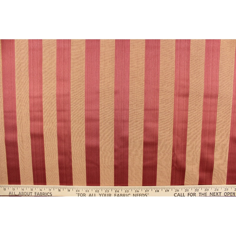Yarn Dyed Stripe Crimson in Coral