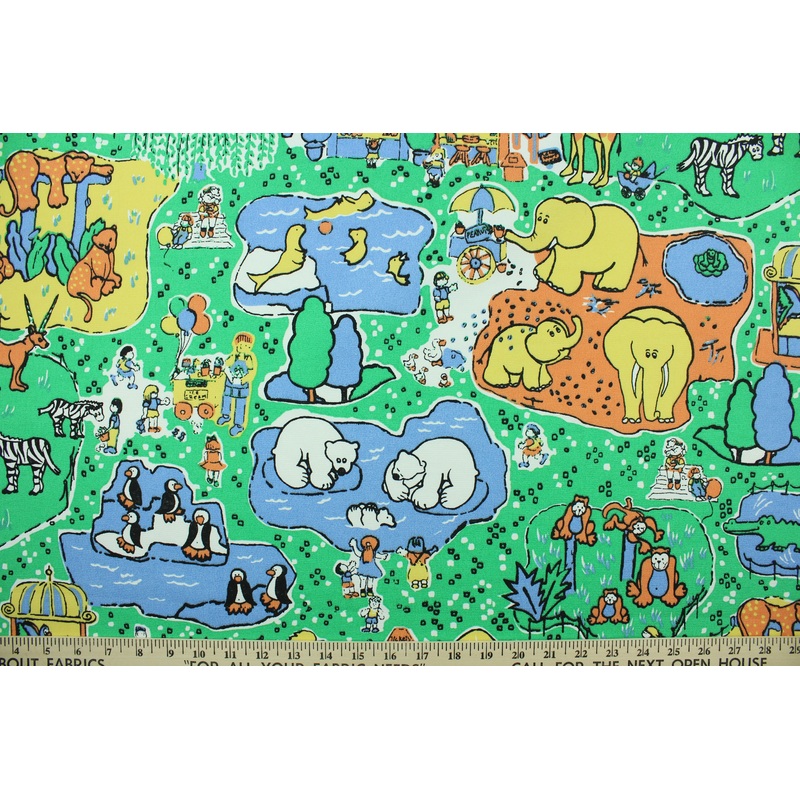 At the Zoo Fabric in Multi