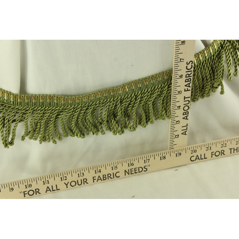 Brush Fringe Trim - 3" in Cucumber Melon Green