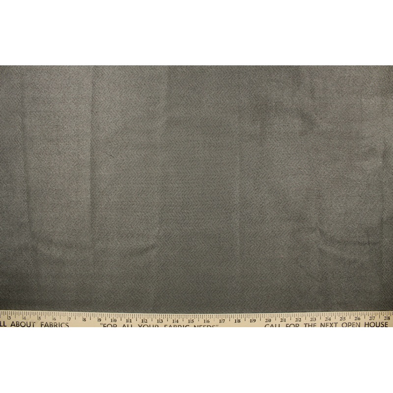 Chevron Jacquard Fabric in Onyx Brown and Black