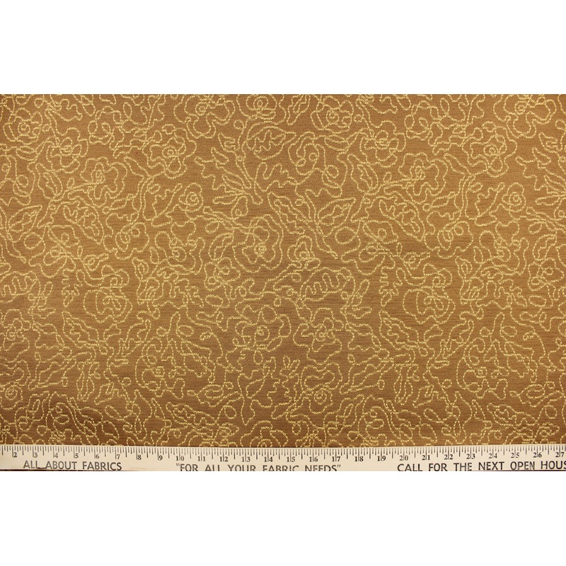 Crypton Golden Garden Upholstery Fabric in Tan