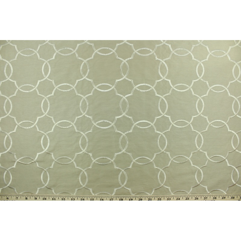 Embroidered Interlocking Bands in Beige