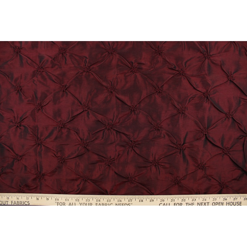 Embroidered Iridescent Limoges in Ruby