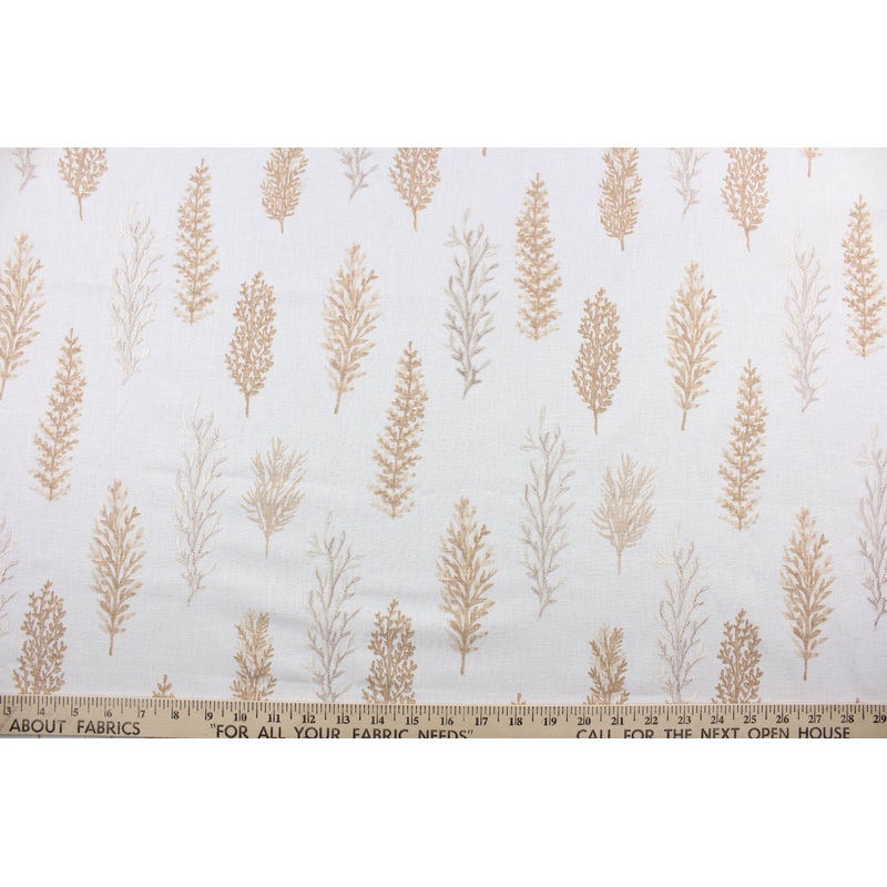 Embroidered Woodlands in Ivory